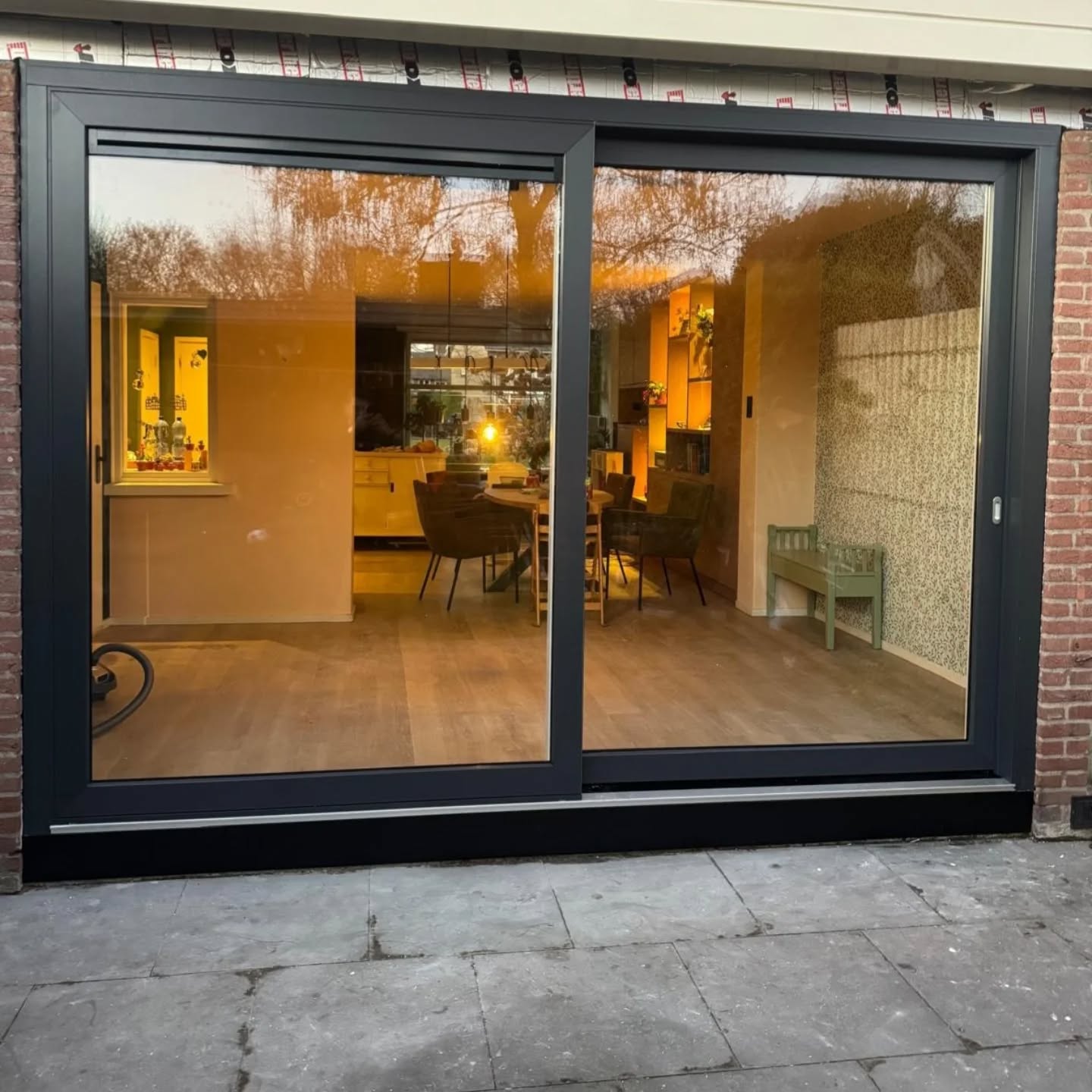 in 1 dag een nieuwe schuifpui! 